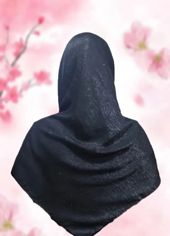 روسری وارداتی ساتن ژاکارد سنگ‌کاری شده2