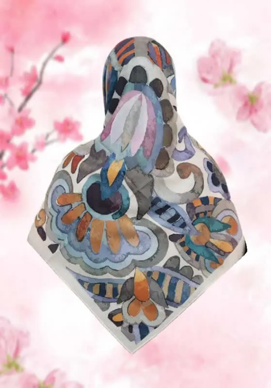 روسری نخ ژاکارد آبرنگی1